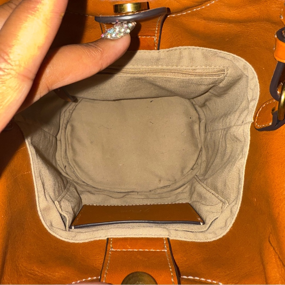 J.Crew Brown Bracelet Bucket Bag In Italian Leather - Picture 4 of 8